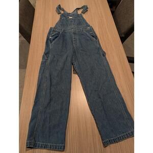 Vtg Y2K Calvin Klein Denim Unisex Overalls Sz L - Classic Blue Jean Dungarees